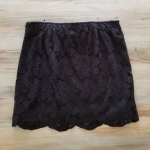 Zara/TRF Collection Lace, Scalloped Mini Skirt
